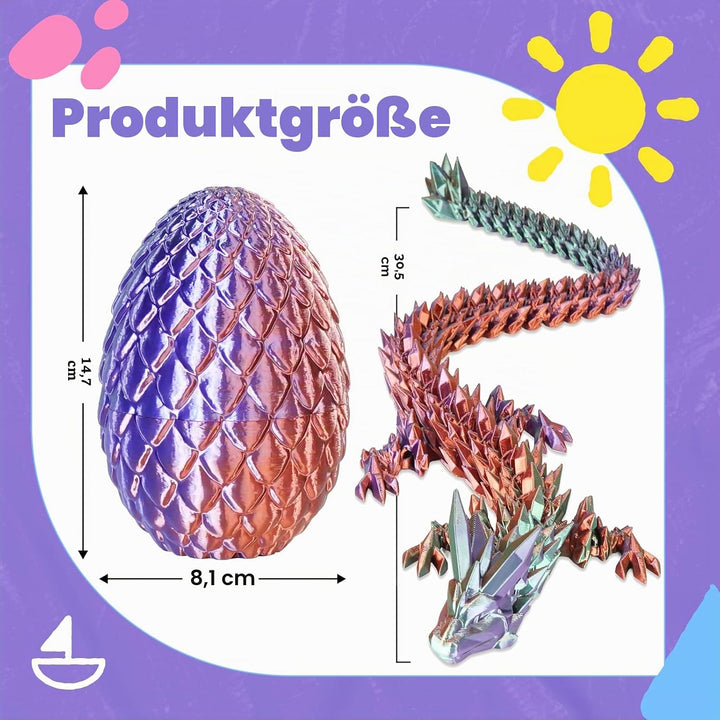 Dracheneier 3D-gedruckte Fidget-Spielzeuge für Erwachsene Überraschungsgeschenke für Kinder Freunde