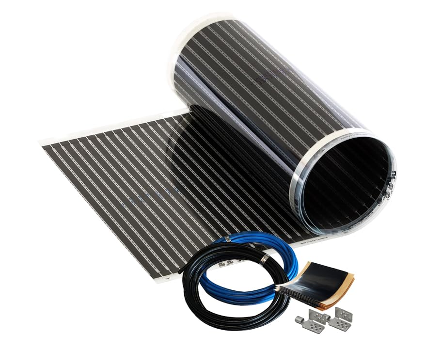 Calorique Infrarot Heizfolie Elektrische Fussbodenheizung 50 cm Set 90 W/m² 0,5 m² - effiziente und