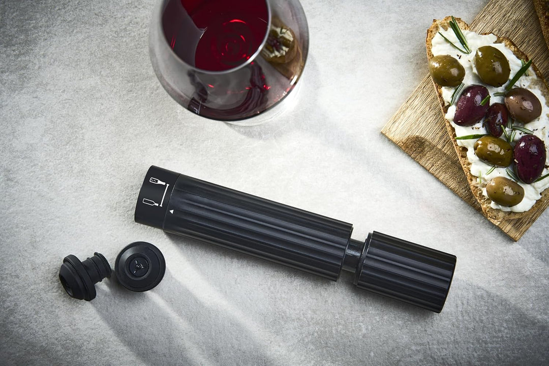Peugeot - Manuelle Vakuumpumpe mit ABS-Oberfläche – Doppelfunktion für Wein leise und sprudelnd – 3