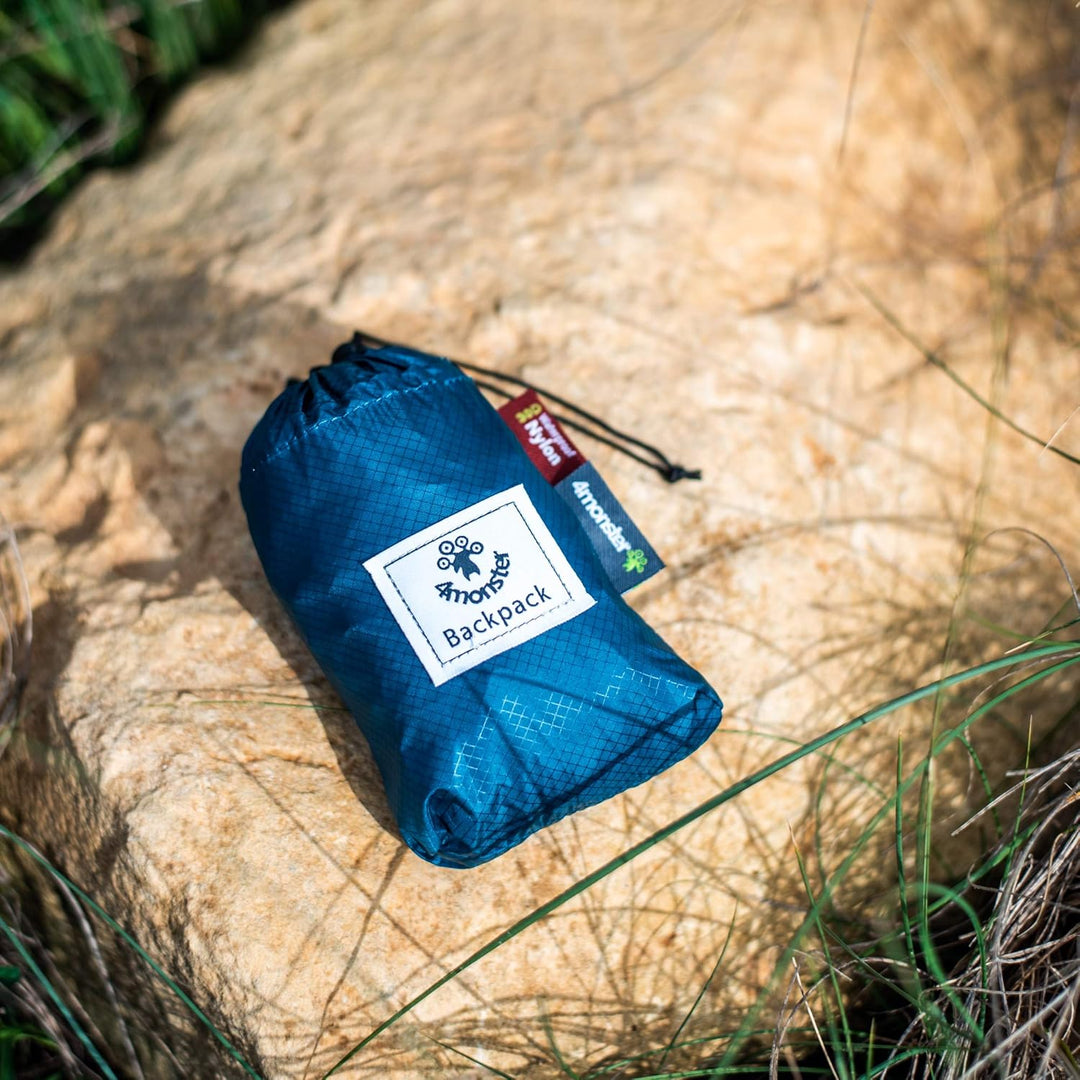4Monster Faltbarer Rucksack Ultra Leicht, Unisex Tagesrucksack Outdoor, Wasserdichter Wanderrucksack