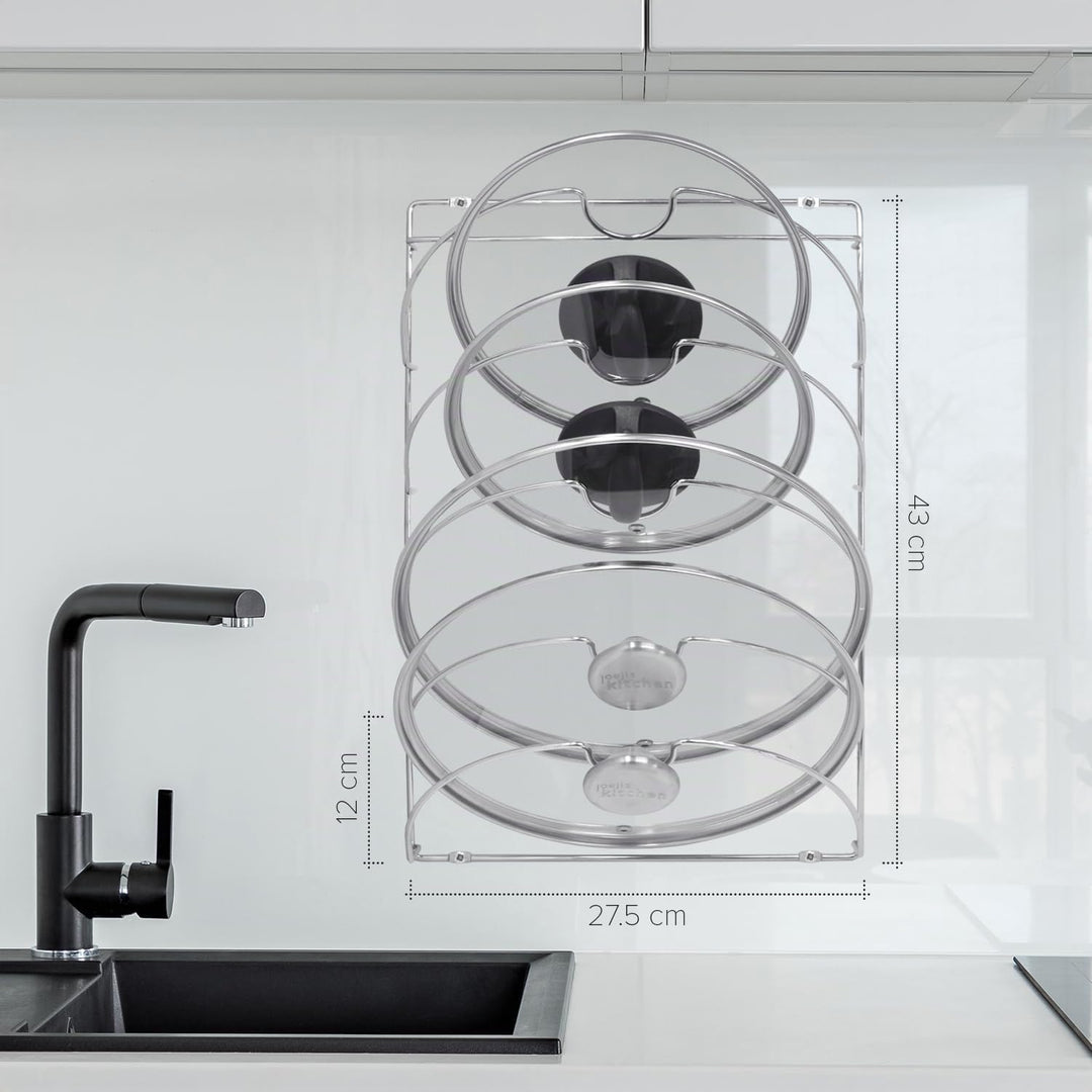 joeji's Kitchen Topfdeckelhalter - Wandmontage oder Schranktür - Deckelhalter für Pfannendeckel - 2