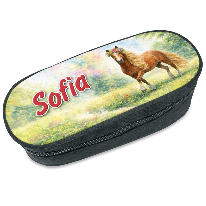 Federmäppchen mit Name personalisiert, rosa, türkis blau Stiftebox Federtasche, Geschenkidee Schulan