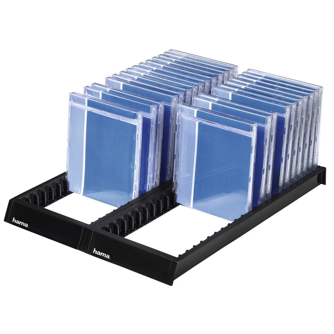 Hama CD Ständer Archivierungssystem (für 44 CD-Leerhüllen, CD Rack zur Aufbewahrung, Organizer rutsc