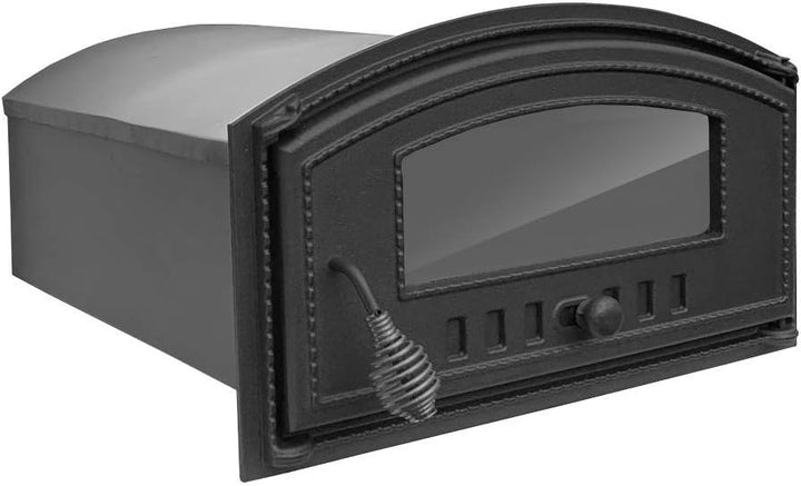 Sellon24® Backofen aus Gusseisen Stahlkammer Ofentür Pizzaofentür Steinbackofentür H1916