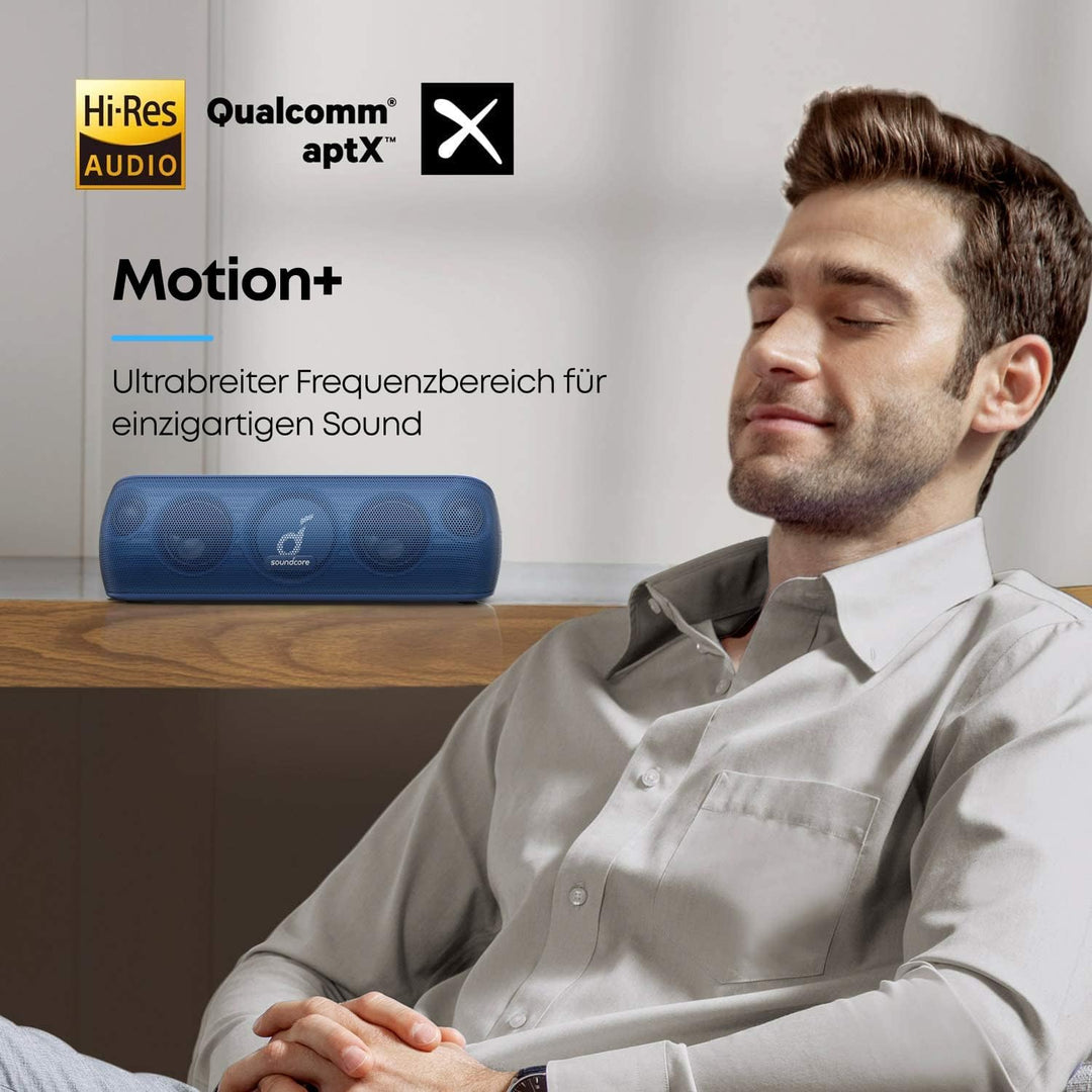 soundcore Motion+ Bluetooth HiFi Lautsprecher mit Hi-Res 30W Audio, Intensiver Bass, Kabelloser, mit
