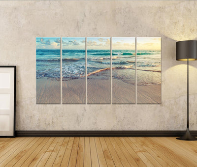 islandburner Bild Bilder auf Leinwand Strand Meer Sand Poster, Leinwandbild, Wandbilder Leinwand 160