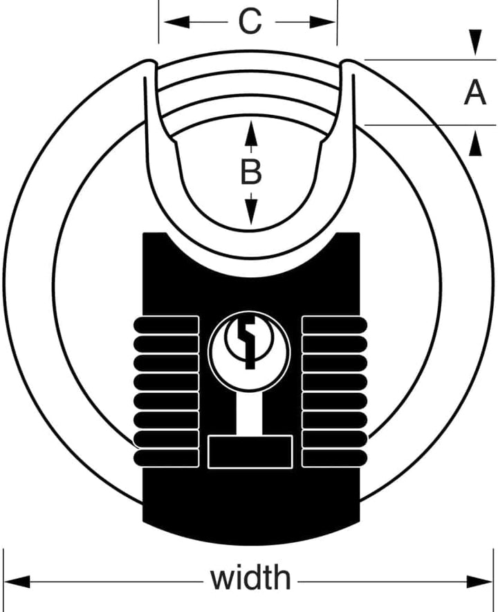MASTER LOCK Disc-Vorhängeschloss [Zahlenkombination] [Edelstahl] [Aussenbereich] M40EURDNUM - Ideal