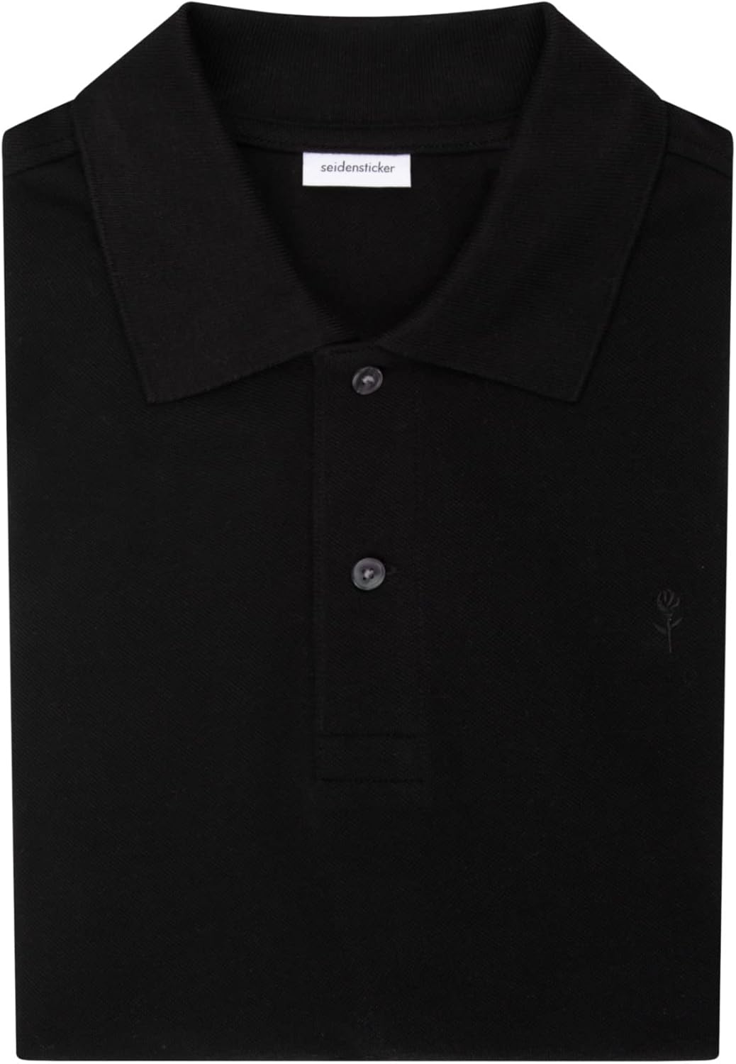 Seidensticker Herren Regular Bügelleicht Polo Kurzarm Polohemd L Schwarz, L Schwarz