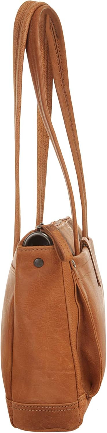Sansibar Umhängetasche echt Leder Herren, Damen - 019708 Cognac, Cognac