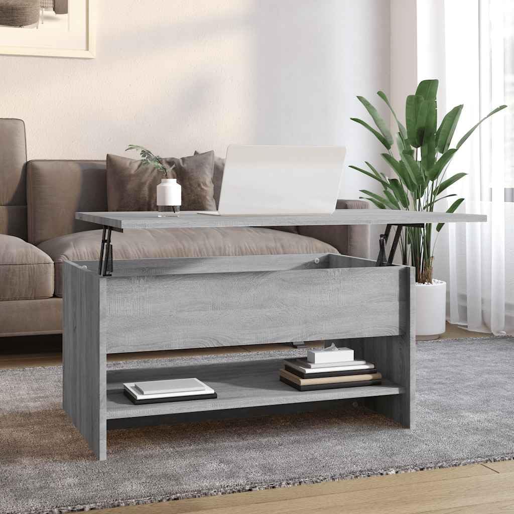 vidaXL Couchtisch Höhenverstellbar Kaffeetisch Wohnzimmertisch Beistelltisch Sofatisch mit Stauraum