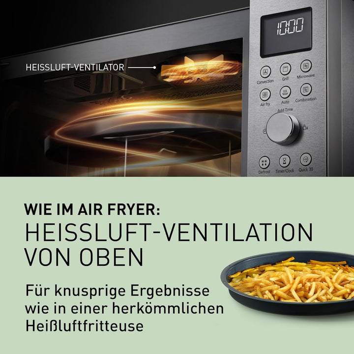 Panasonic NN-CD58RSEPG 27L 4-in-1 Kombi-Mikrowelle mit Airfryer-Funktion, 1000W Inverter, 1300W Gril