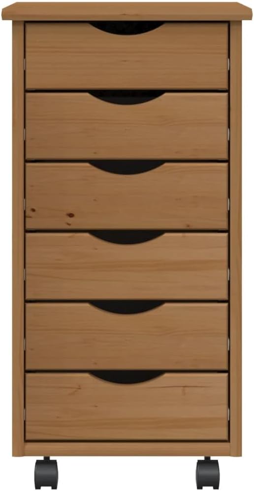 Gecheer Rollschrank mit 6 Schubladen, Kommode, Schubladenschrank, Schreibtischschrank, Aktenschrank,