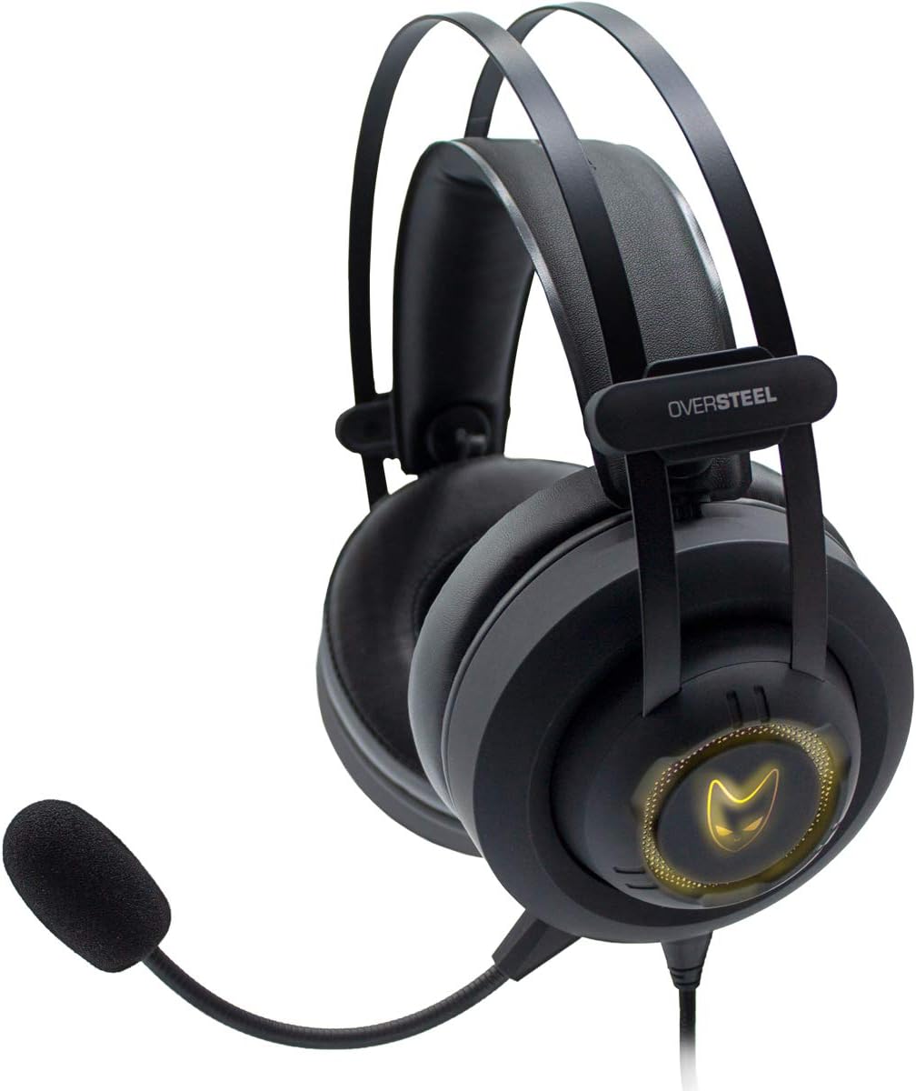 Oversteel MERCURY - RGB Gaming-Kopfhörer, Headset mit Mikrofon, Stereo-Sound, MERCURY
