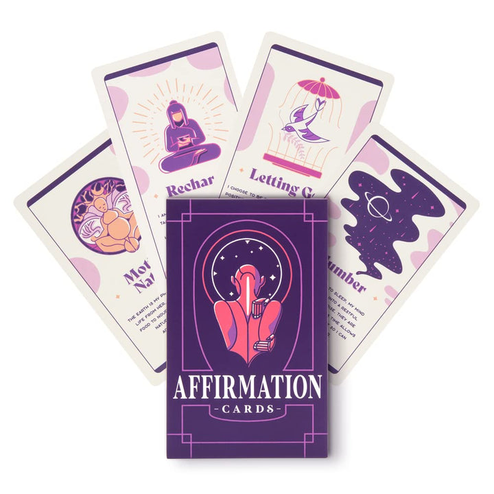 PURPLE CANYON Daily Affirmation Cards for Stress Relief, Meditation, and Motivation | Perfect Mindfu