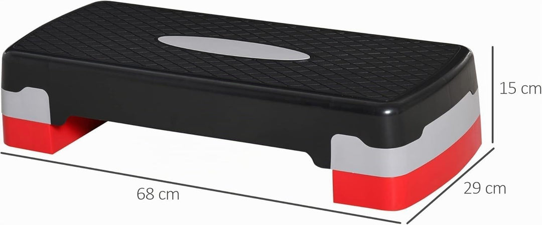 Steppbrett Fitness Aerobic Stepper Höhenverstellbar Step Bench Mit Stufen. Rutschfestes Trainingsger