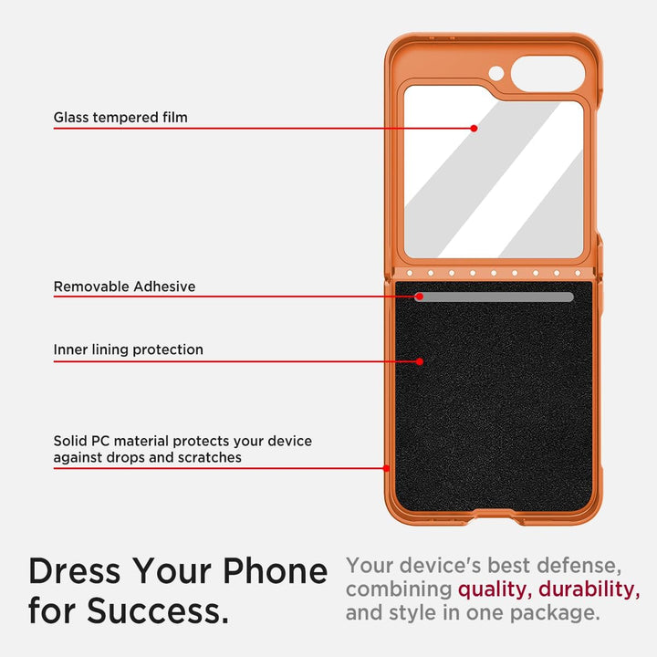 Miimall Hülle Kompatibel mit Samsung Galaxy Z Flip 6/7 FE Hülle mit Kameraschutz, [TPU Scharnierschu