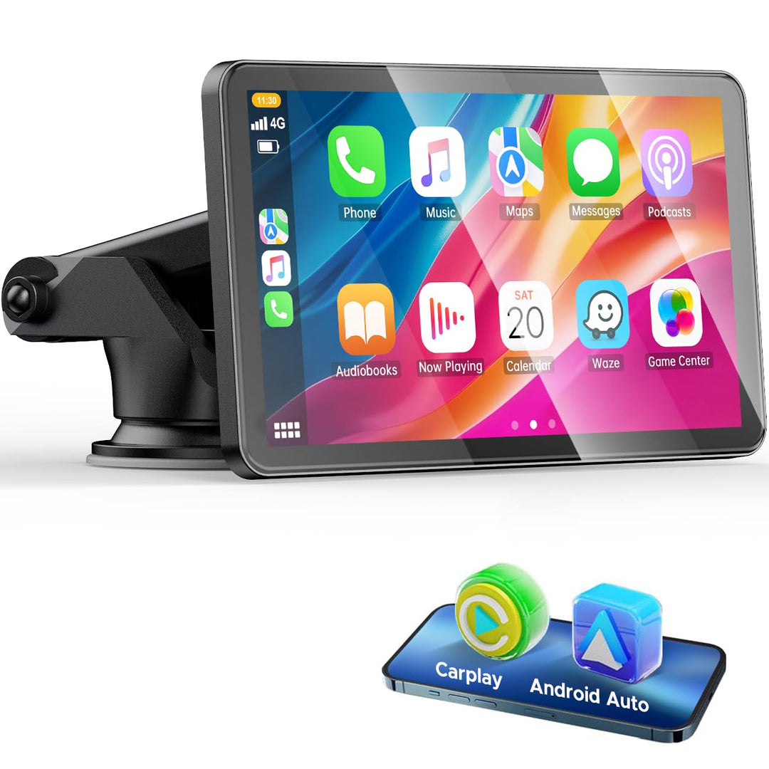 LAMTTO Wireless CarPlay Display &amp; Android Auto Display fürs Auto Nachrusten | 7 Zoll Tragbare Autora