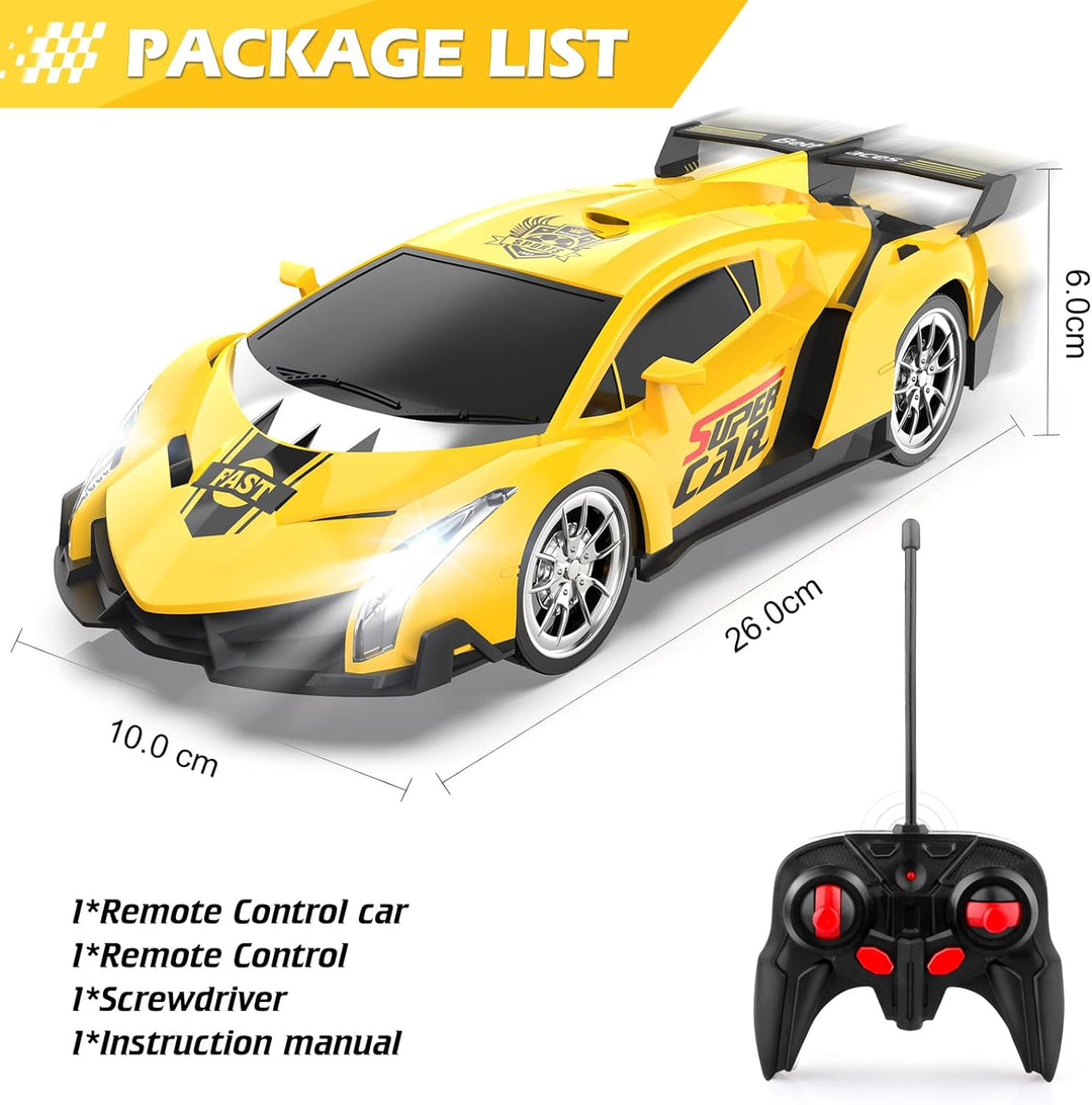Mieryd Ferngesteuertes Auto, Kinder Spiele ab 3 4 5 6 7 8+ Jahre Draussen Drinnen 1:18 RC Auto mit F