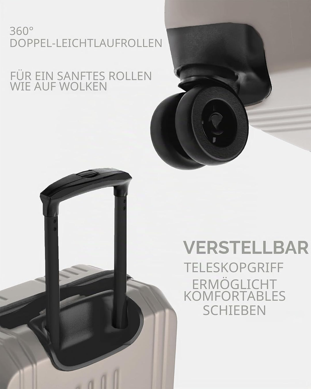 FERGÉ XL Grosser Koffer Hartschale mit TSA Schloss Cannes Rollkoffer Reise-Koffer 77 cm Hartschalenk