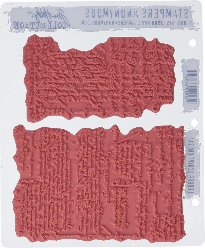 Art Gone Wild Ledger Script selbst Stempel-Set, grau, Ledger Script