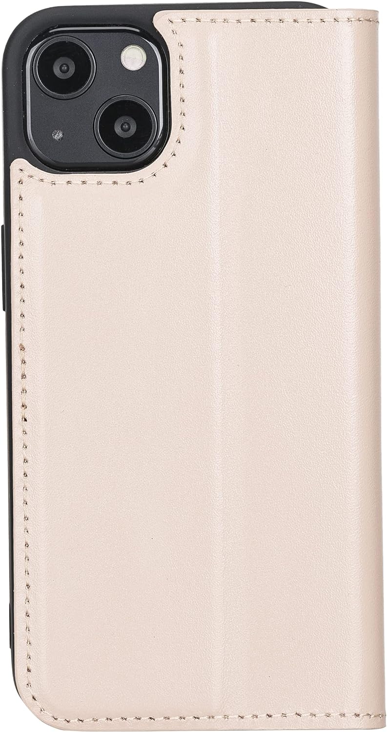 Solo Pelle aufklappbare Lederhülle kompatibel für iPhone 13 Mini in 5.4 Zoll inkl. 1 Kartenfach für