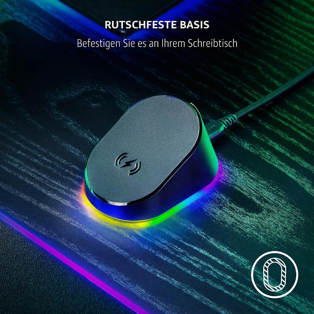 Razer Mouse Dock Pro mit kabellosem Ladepuck: magnetisches kabelloses Laden - Integrierter HyperPoll