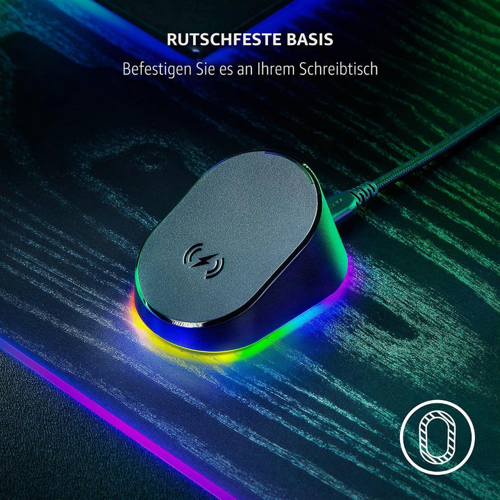 Razer Mouse Dock Pro mit kabellosem Ladepuck: magnetisches kabelloses Laden - Integrierter HyperPoll