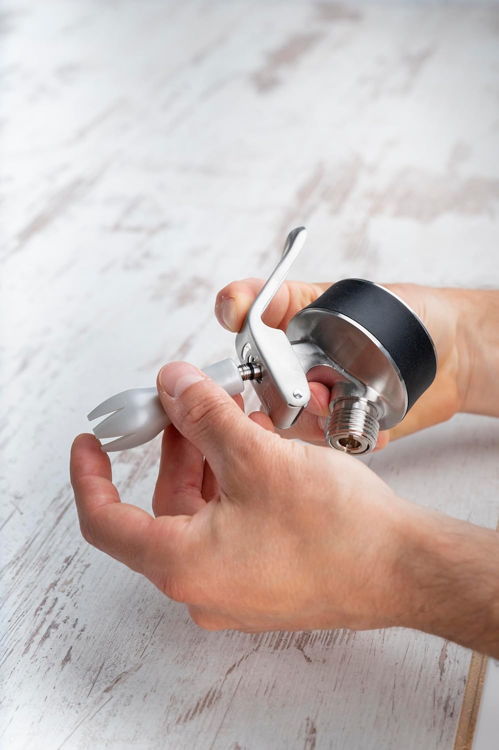 Kisag Tulpentülle für Kisag Sahnegerät, 1 Stück mit Stecker für Kopf aus Edelstahl