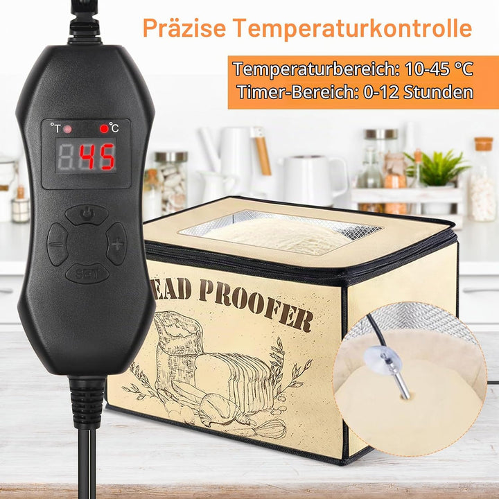 Brot Gärbox, Sauerteigbrot Gärbox mit Einstellbarer Temperatur und Timer, für Selbstgemachtes Brot u