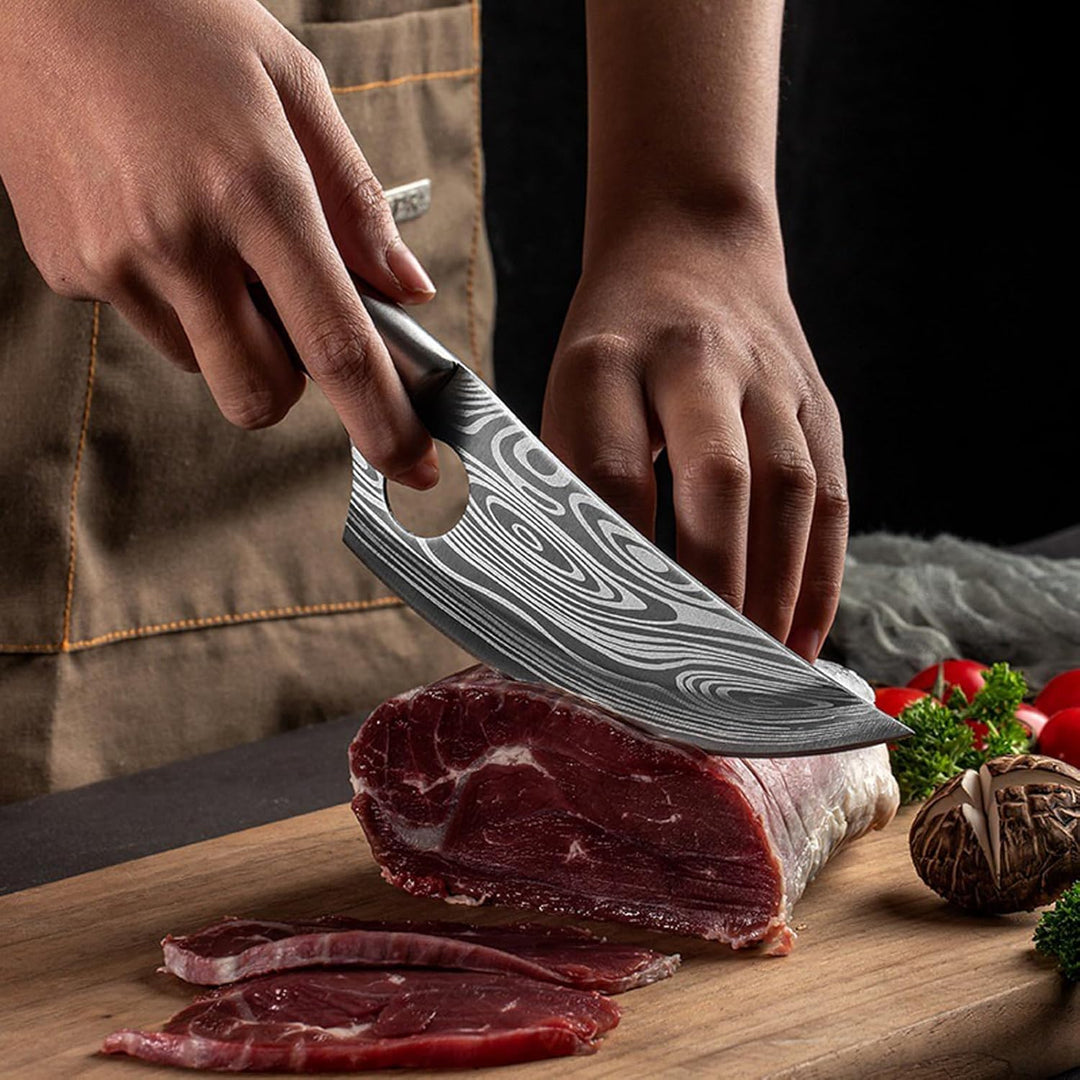 Fubinaty Japanisches Kochmesser High Carbon Steel Ausbeinmesser Kleines Hackmesser Outdoor Küchenmes