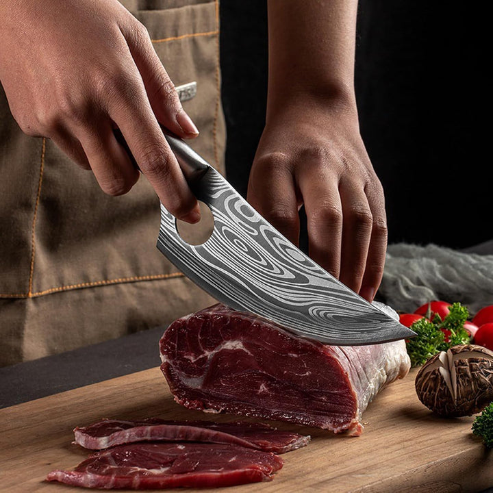 Fubinaty Japanisches Kochmesser High Carbon Steel Ausbeinmesser Kleines Hackmesser Outdoor Küchenmes