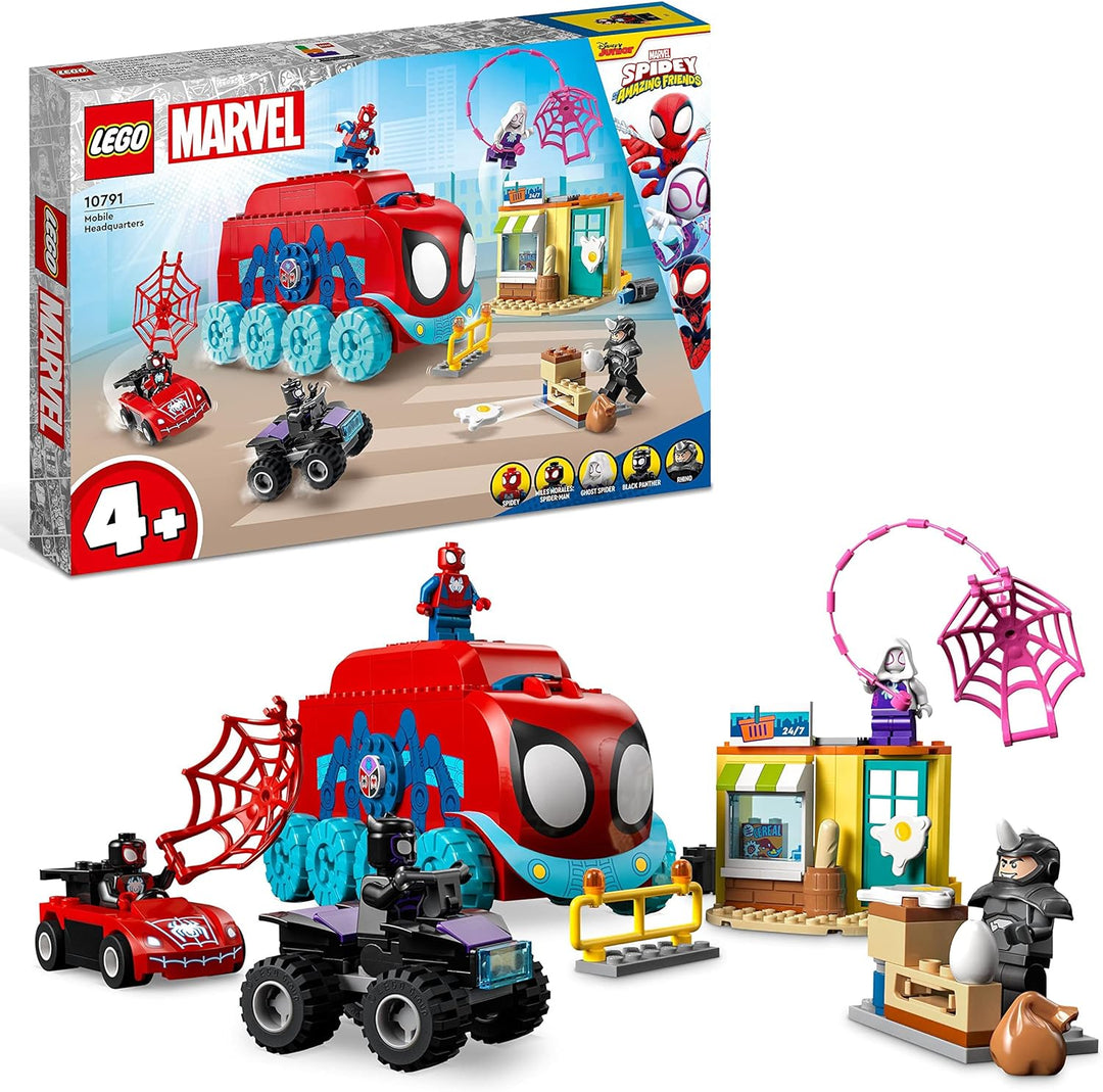 LEGO 10791 Marvel Spideys Team-Truck, Spielzeug für Kinder ab 4 Jahren mit Miles Morales und Black P