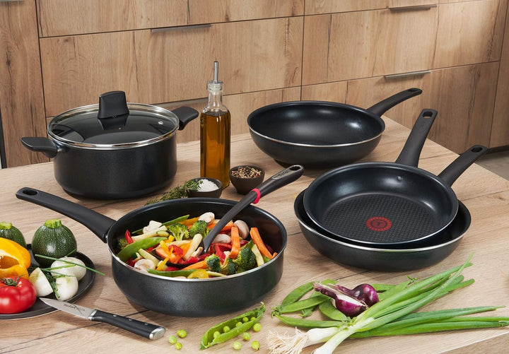 Tefal Wok-Pfanne Elegance C36719 | 28 cm | Antihaftversiegelt | Thermo-Spot Temperaturindikator | Mü