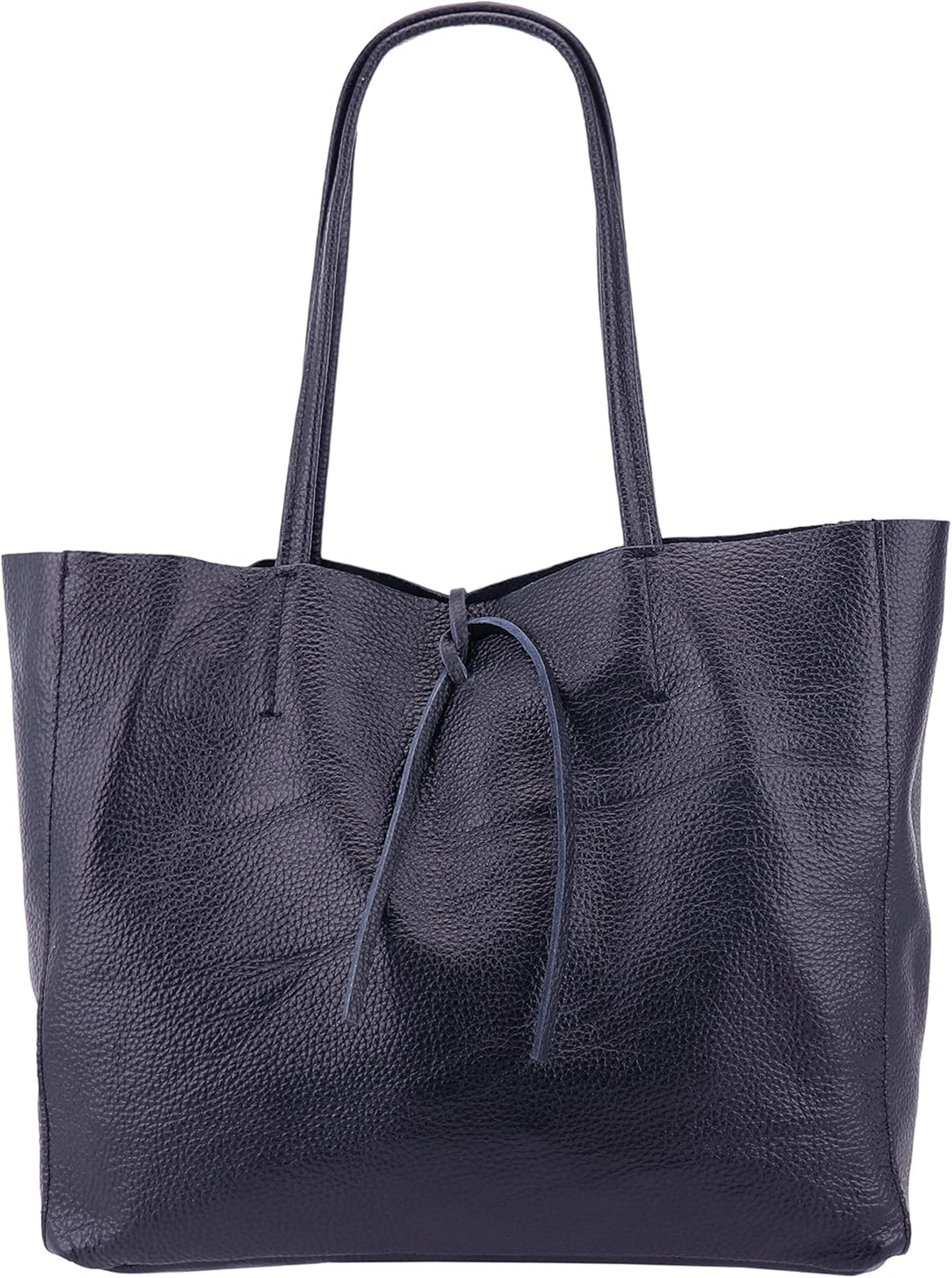 SH Leder ® Damen Echt Rindleder Shopper in Querformat mit Innentasche in vielen Farben Schultertasch