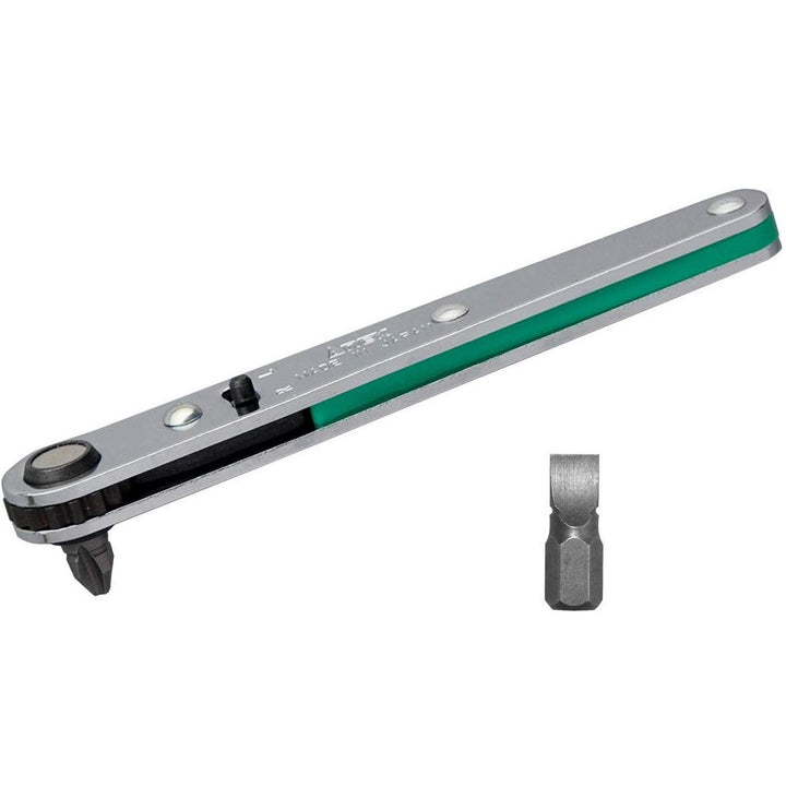 Anex 425 Sechskant-Bit-Ratsche mit niedrigem Profil Grün (2 Bits), Grün (2 Bits)