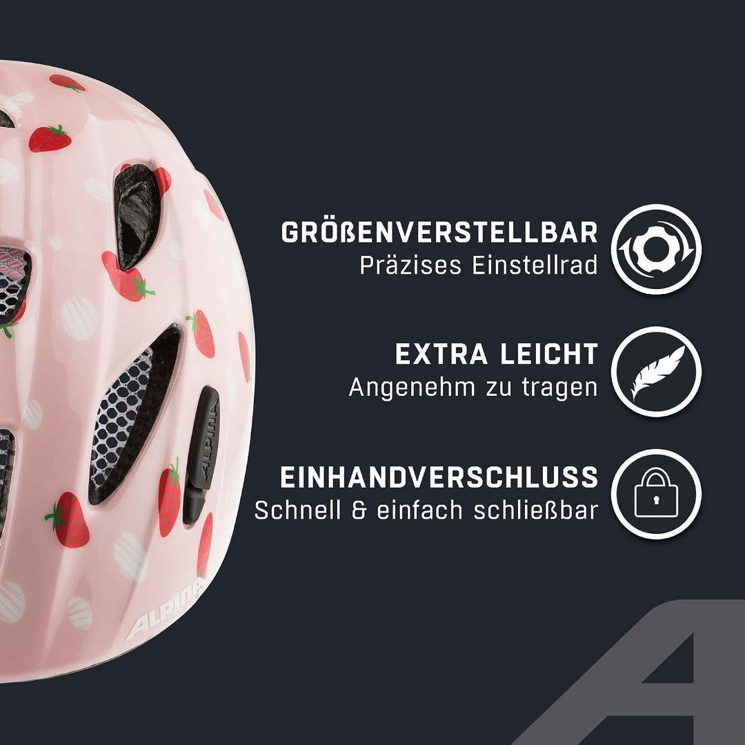 ALPINA XIMO - Leichter, Sicherer & Bruchfester Fahrradhelm Mit Optionalen LED-Licht Für Kinder straw