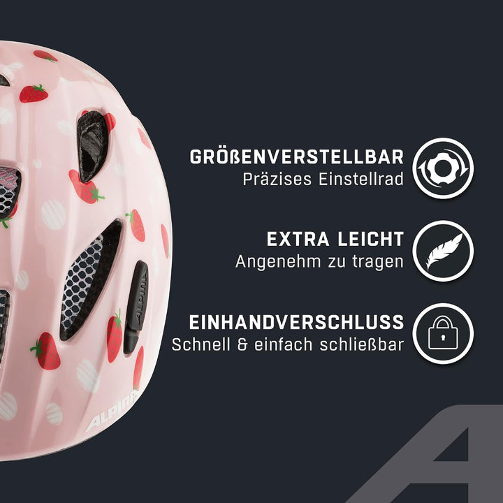 ALPINA XIMO - Leichter, Sicherer & Bruchfester Fahrradhelm Mit Optionalen LED-Licht Für Kinder straw