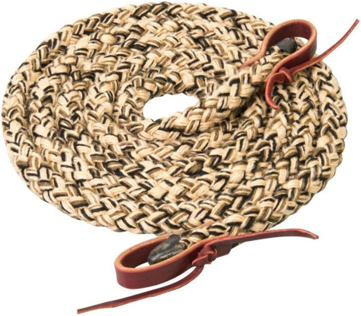 Weaver Leather Silvertip Hohlgeflecht Trail Zügel 5/8-Inch x 10-Feet Hellbraun/Schwarz/Braun, 5/8-In