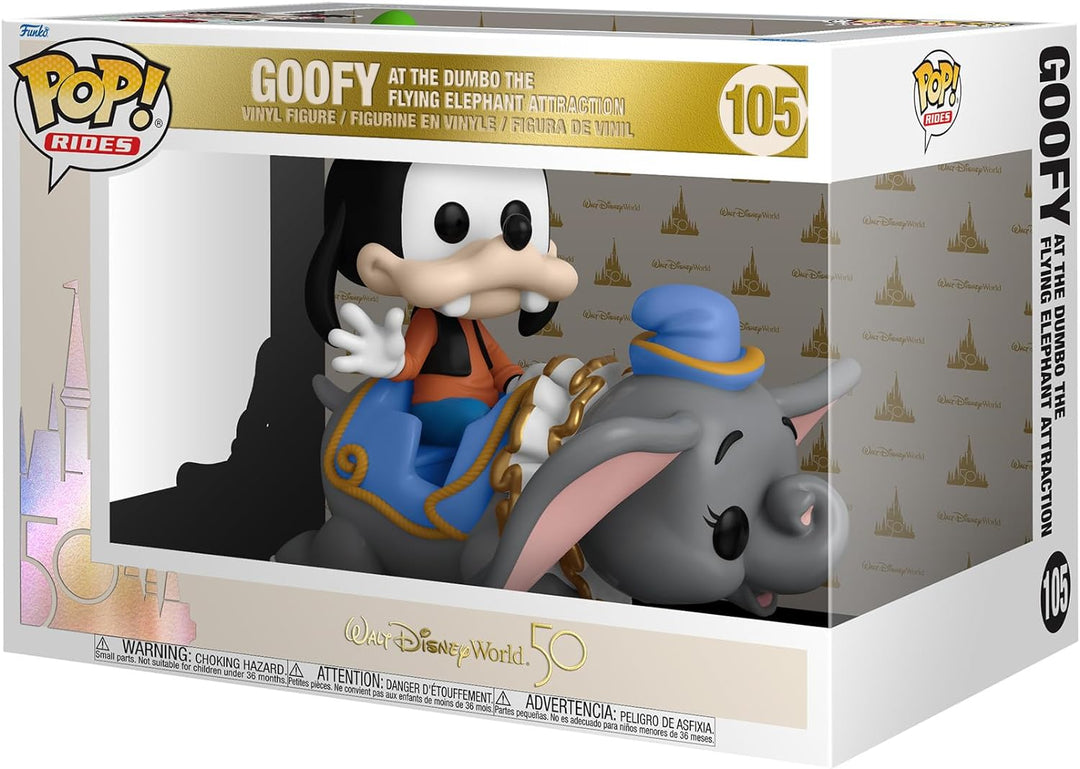 Funko Pop! Ride Super Deluxe: Walt Disney World 50th - Dumbo Ride mit Goofy - Disney World 50th Anni