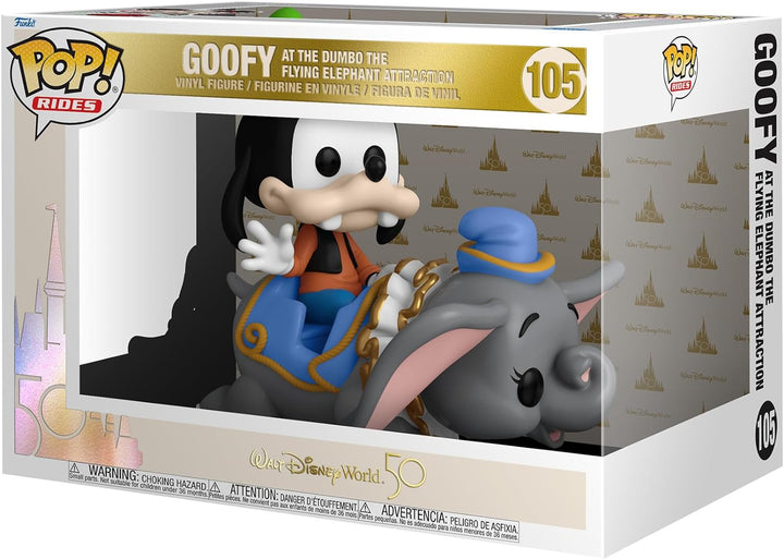 Funko Pop! Ride Super Deluxe: Walt Disney World 50th - Dumbo Ride mit Goofy - Disney World 50th Anni