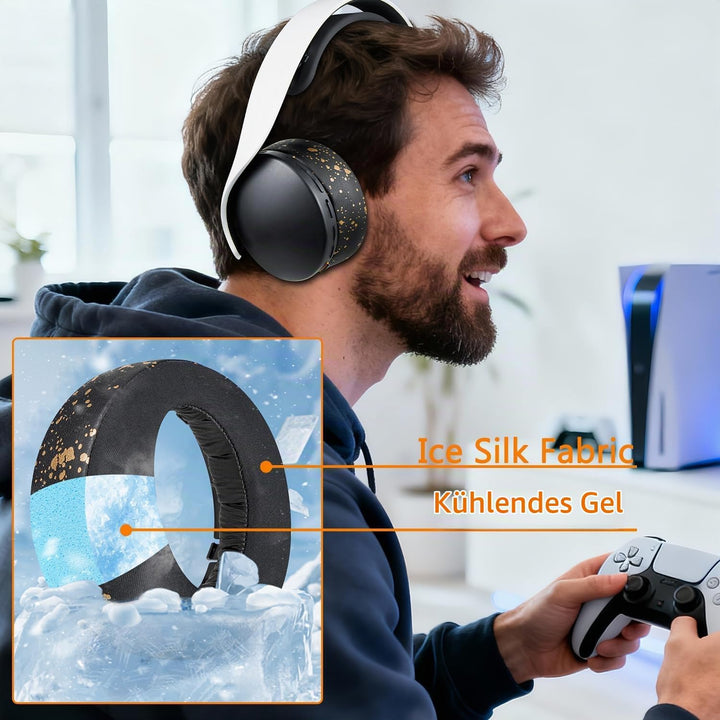 SOULWIT Kühlgel Ersatz Polster Ohrpolster für Sony PS 5 Puls PS5 3D Wireless Headset, Ersatzpolster