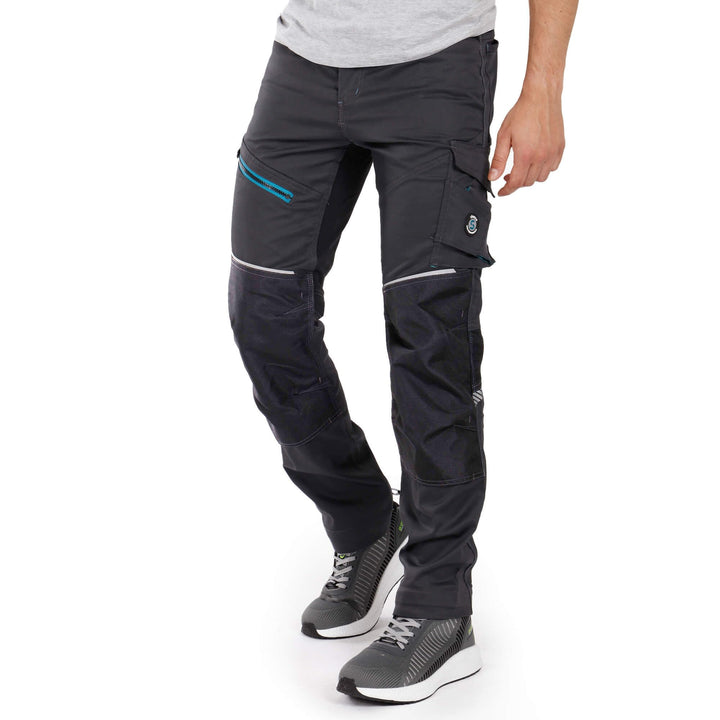 Revolt 4Stretch Herren Hose - Stretch Herren Arbeitshose - elastische Männer Bundhose mit Multifunkt