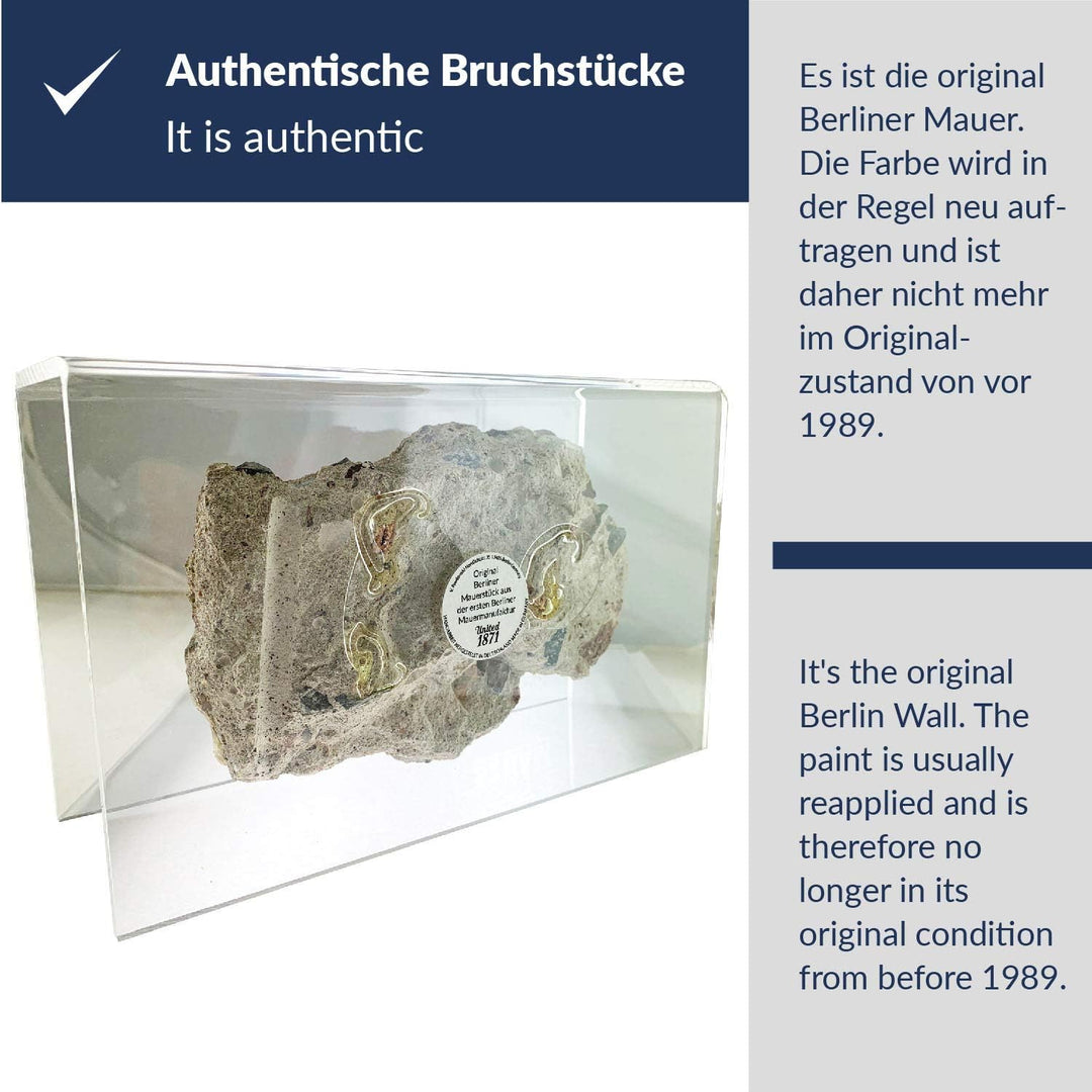 ORIGINAL Berliner Mauer-Stein | authentisches Stück mit Echtheitszertifikat | Handarbeit direkt aus