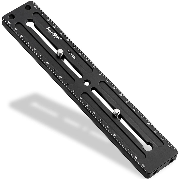 Haoge HQR-220 220 mm Mehrzweck-Schnellwechselplatte für Kamerastativ, Kugelkopf, Klemme für Arca Swi