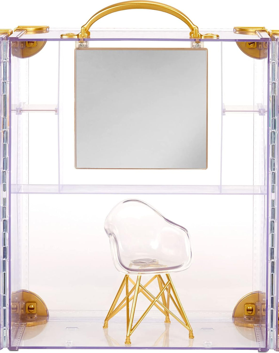 Rainbow High Deluxe Fashion Closet Spielset – 400+ modische Looks! Tragbarer transparenter Acryl-Spi