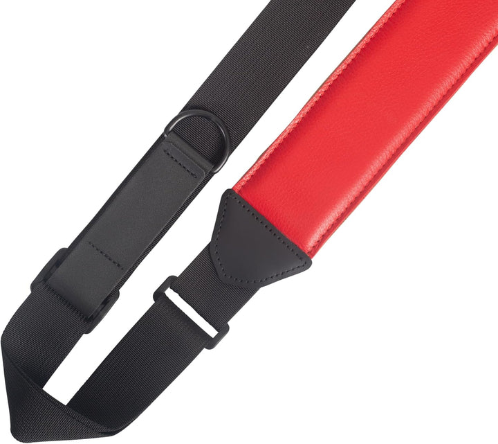 Levy's MRHGS-RED Gitarrengurt Right Height Garment Leather Suede Backing Padded 2 1/2" - Red Rot Gar