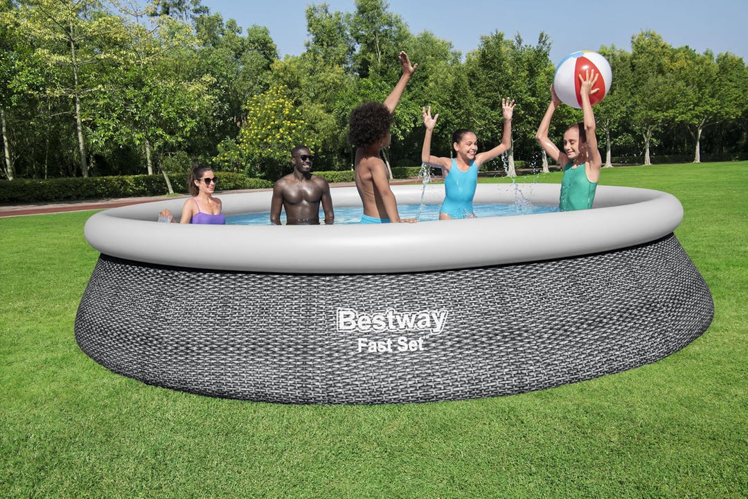 Aufblasbarer Pool Bestway 457 x 84 cm Grau 9677 L