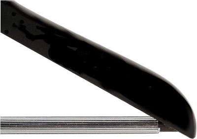 Holzbügel für Anzüge und Zweiteiler mit Steg, flach, 45 cm, schwarz, 5 Stück