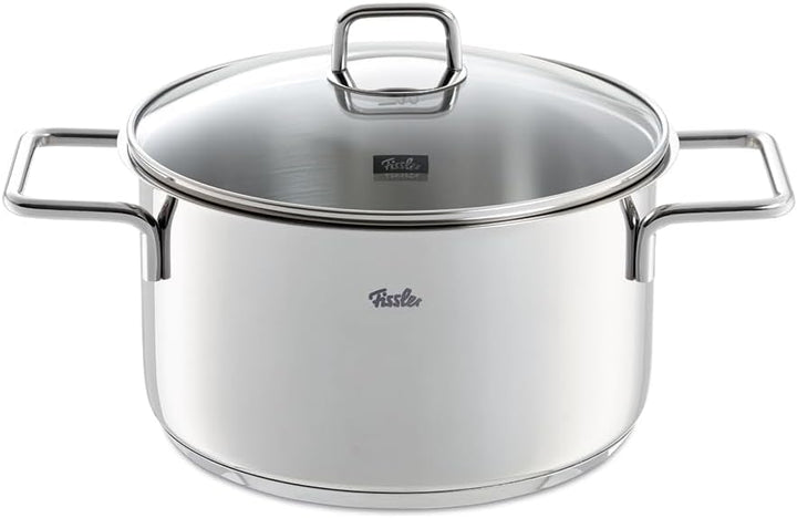 Fissler LumiTherm Edelstahl-Topfset 5-teilig – Made in Germany, polierter 18/10 Edelstahl, Glasdecke