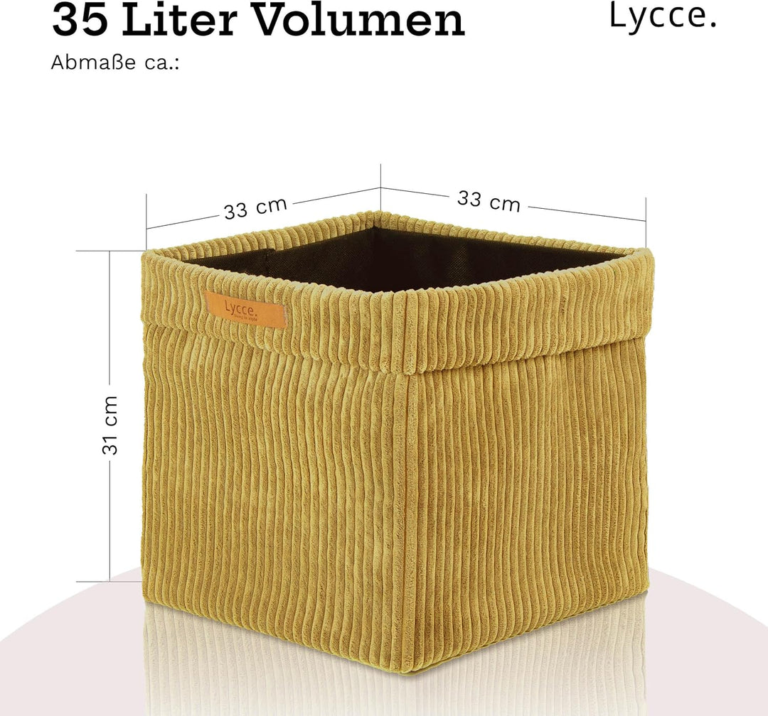 Kallax Boxen Cord 2er Set| Kallax Einsatz 33 x 33 x H31 cm | Aufbewahrungsbox mit entfernbarem Cord-